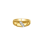 Cooper Jewelers 14kt Yellow Gold Diamond Men’s Wedding Band