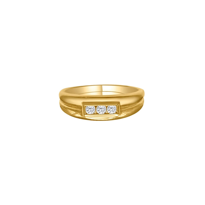 Cooper Jewelers 14kt Yellow Gold Diamond Men’s Wedding Band