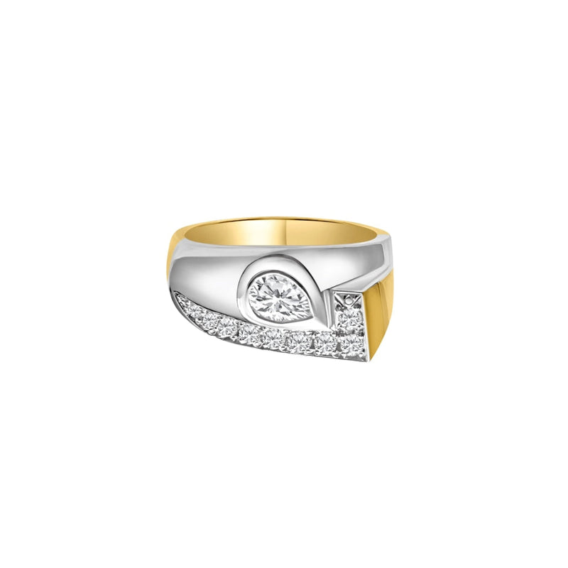 Cooper Jewelers.65 Carat Pear And Round Cut Diamond 14kt