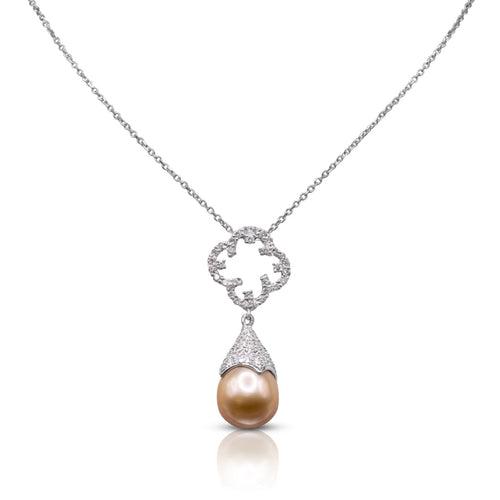 Cooper Jewelers 13.5mm Golden Southsea Pearl & Diamonds